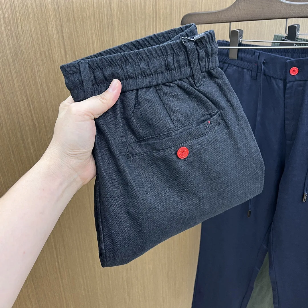 

SIJITONGDA2025 Spring/Summer New Men's Tencel Cotton Hemp Casual Pants Size30-38