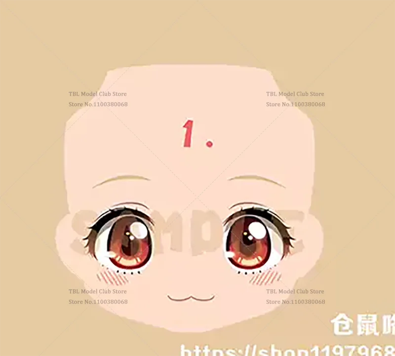 Gsc Doll Replace Face OB11 Head Split Accessory 1/12 Scale Lycoris Recoil Nishikigi Chisato For 6-inch Action Figure Soldier