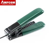 AMPCOM Fiber Optic Drop Cable Stripper, Stripping Plier for Rubber-insulated Optical Cable for FTTH Drop Cables