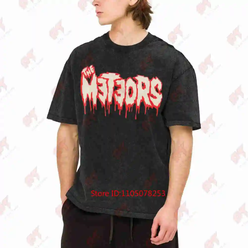 The Meteors 2019 Wreckin Pit Vintage Washed Tee Pure Cotton T-Shirt