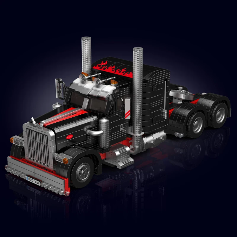 Mould King 10037 Technical Car Building Block The American Truck Model Set Assembly Car Brick Toys Kids Christmas Gift
