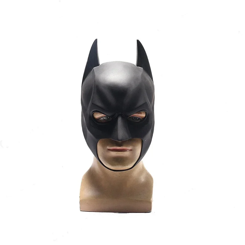 Bruce Wayne Bat Hero Mask Halloween Cosplay Movie Superhero Face Mask for Men Full Head Latex Helmet Adult Woman Disguise Prop