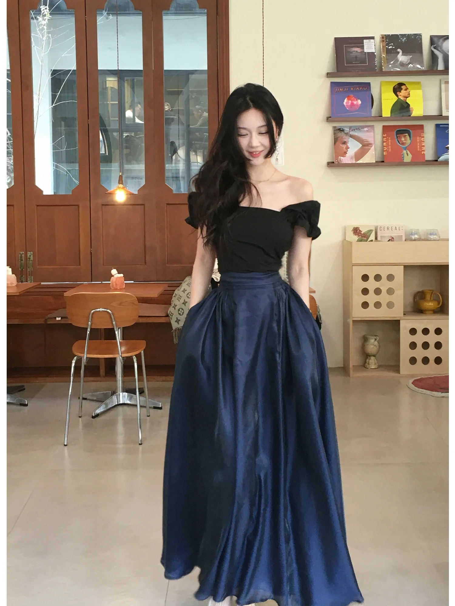 

Оригинальная винтажная юбка-трапеция с высокой талией Stephanshenghua, модель Rosefang, из полиэфирного волокна, для повседневной носки