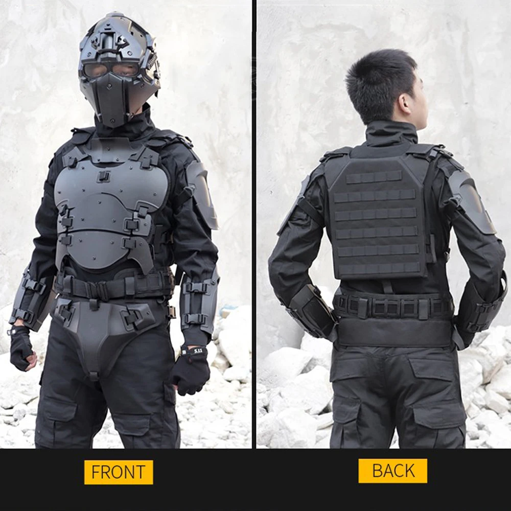 Imagem -04 - Tactical Airsoft Vest Armor Suit Grupo Militar Ajustável Equipamento de Proteção de Peito de Caça Tiro Paintball cs Wargame