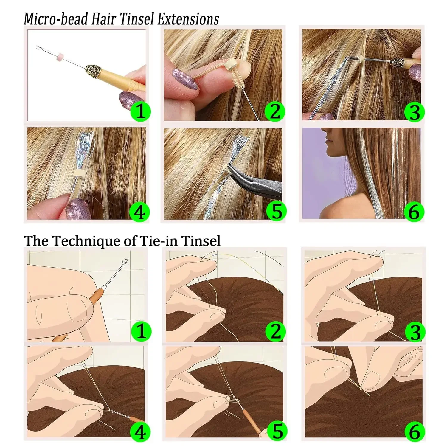 تأجير Tinselhair الليزر الذهب الموضوع سلك معدني لامع قوس قزح اللون سلس وصلات شعر مشبك الاصطناعية الآسيوية