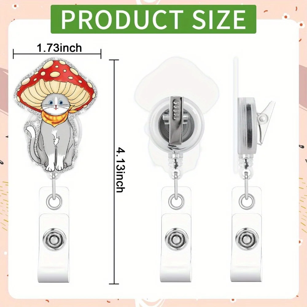 Set de regalo con carrete de insignia de vaca de las Tierras Altas. Lindo clip de identificación retráctil para enfermeras, médicos y profesores.