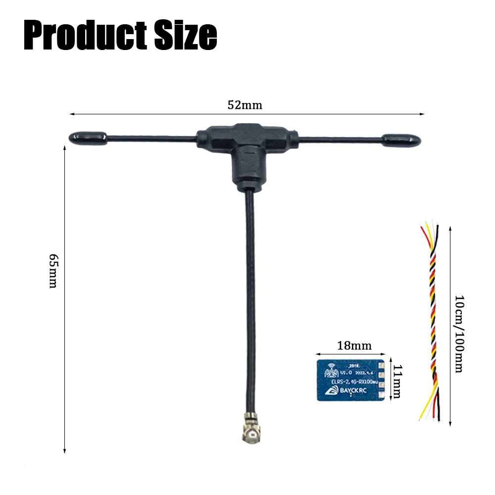 Receptor BAYCK Nano ELRS 915MHz 2,4GHz banda dupla, longo alcance com antena T, WiFi atualizado para quadricóptero RC FPV Racing Drone