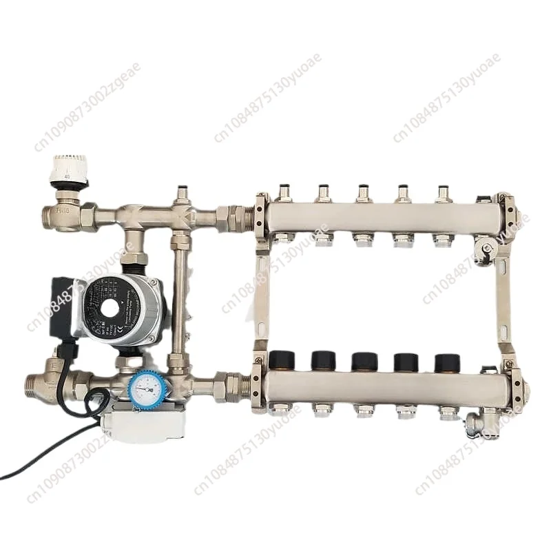 Water Valve for Underfloor Heating System, Brass plumbing, radiant distribution manifolds with Flow Meter