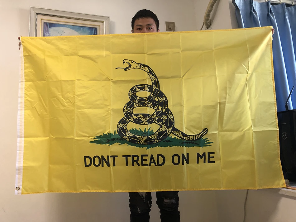 

SKY FLAG 90x150cm "Don't Tread on Me" Gadsden Flag "liberty or death" Tea Party Flags And Rattle Snake hanging polyester Banner