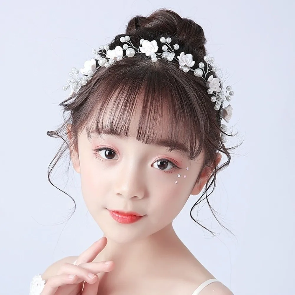 Fashion Beaded Rose Flower Headband Pearl Sparkling Bridal Hair Band Baroque Style Floral Wedding Hair Accessories Bridesmaid