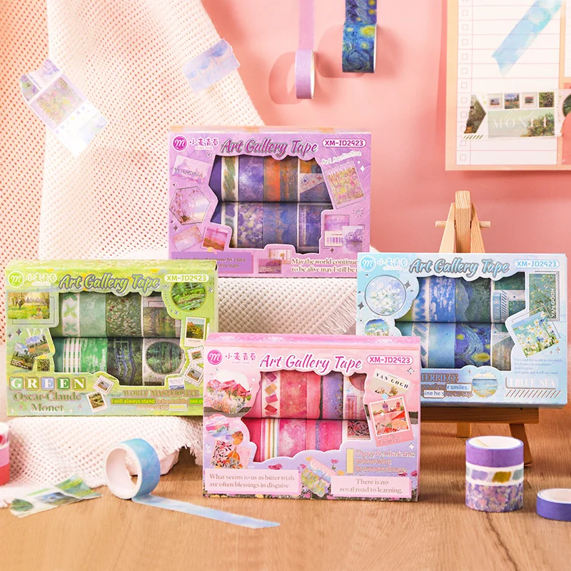 Art Gallery Washi Tape Set, 12/48 Rolls, Decorative Masking Tape for Scrapbooking, Journaling, Gift Wrapping, DIY Crafts