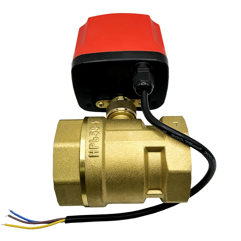Motorisierter Kugelhahn, 2-Draht/3-Draht, wasserdicht, IP65, Zwei-Wege-/Drei-Wege-elektrische Wasserventile, Innengewinde, 12 V, 24 V, 220 V, DN15-DN50 – Detail 14