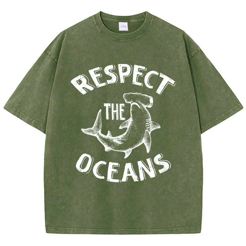 Respect The Coeans Print Women Washed Short Sleeves Comfortable Breathable O-Neck Cotton T-Shirts Classic Style Female Clothes