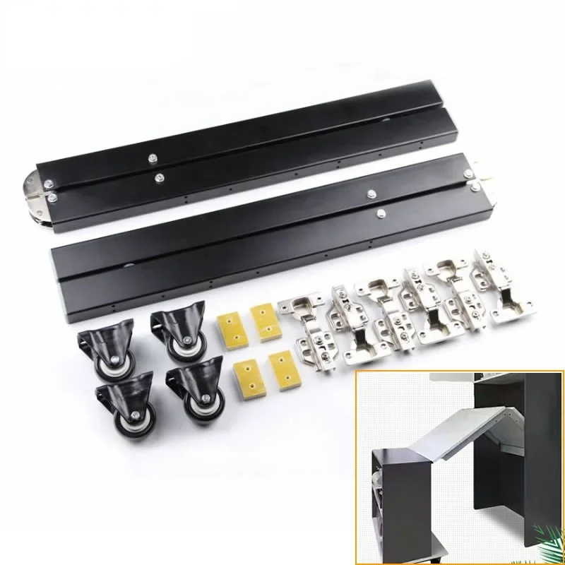 Hidden Desktop Folding Connector Accessories,Fold Up  Stretch Dining Table Bar Cabinet Cabinet Desk Hinges,Complete Sets