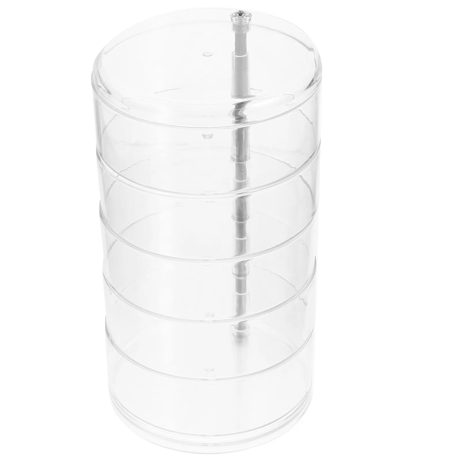 Rotating Jewelry Box Multi-Layer Transparent Design Large Capacity Partition Storage for Earrings Rings Necklaces Headdress