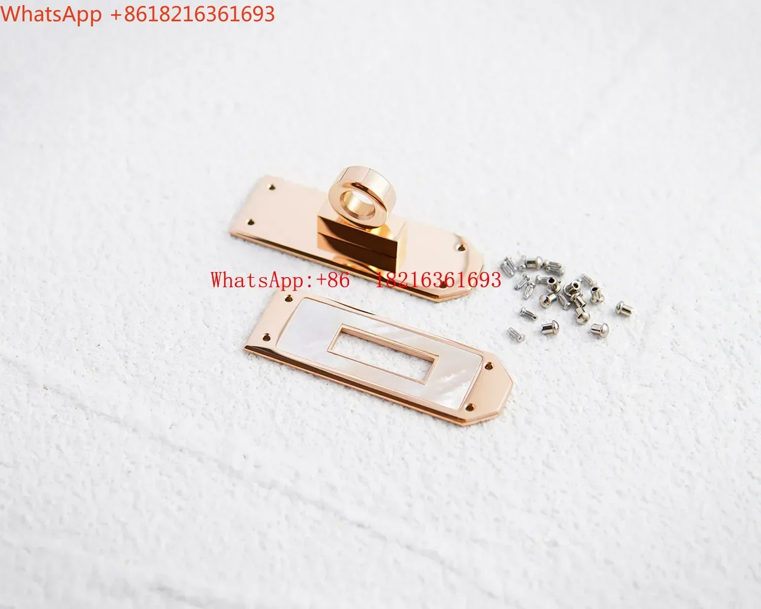 Limited Offer Handmade Leather Goods Luggage Hardware Accessories Stainless Steel Natural Shell Twist Lock Belt Buckle, Collar