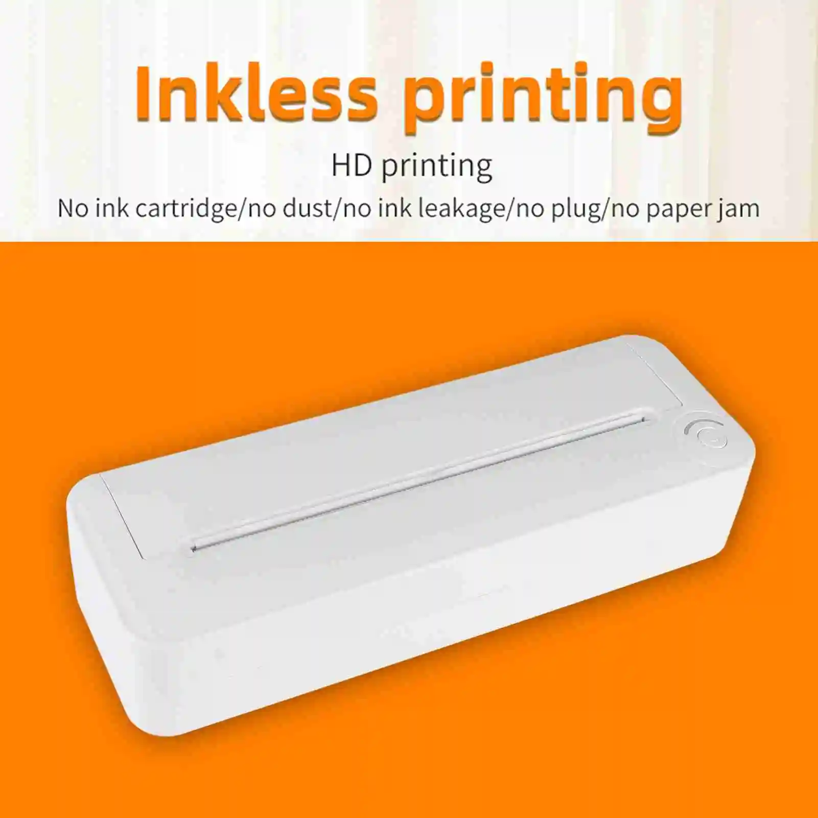 

A4 Portable Paper Printer Thermal Printing BT Connect Compatible with iOS & Android Mobile Photo Printer for Outdoor Travel Home