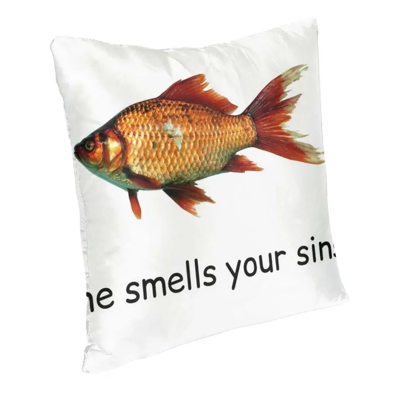 Luxury He Smells Your Sins Cushion Cover 45x45cm Soft Pillow Case for Sofa Square Pillowcase Living Room Decoration