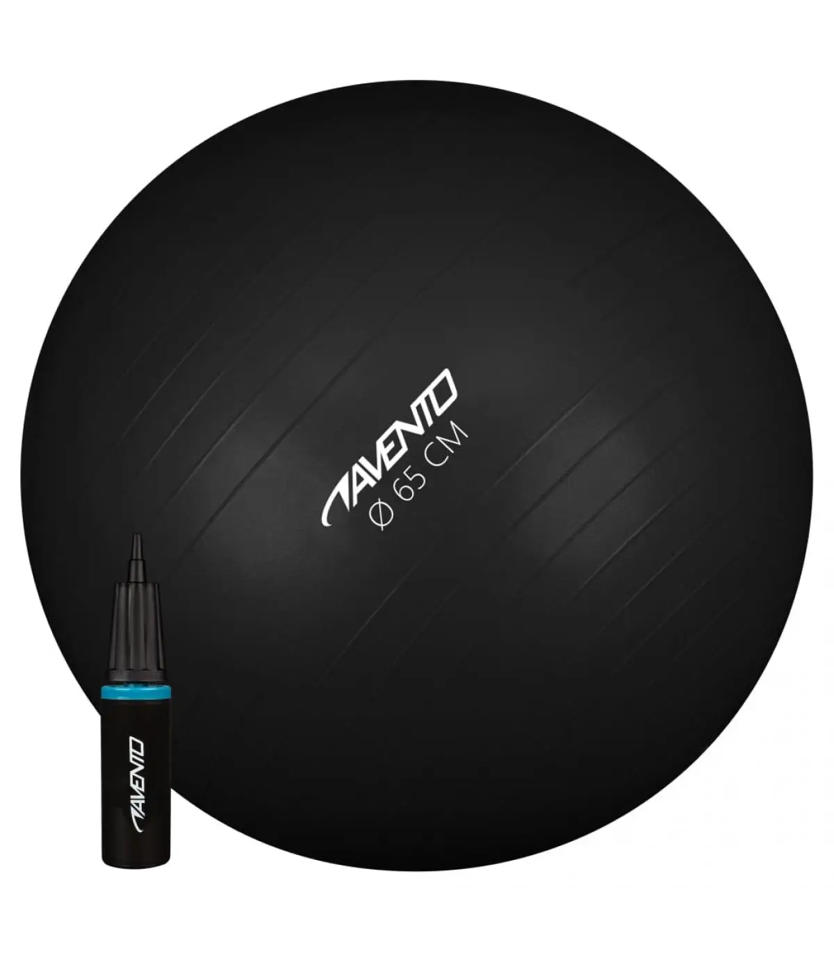 Gym balls wind fitness ball/gym and pump black 65 cm diameter