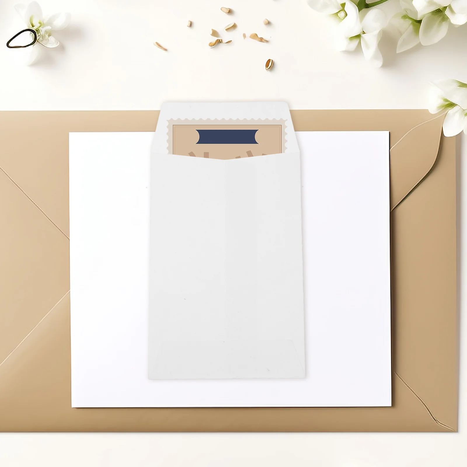 

100 Pcs 100pcs Saliva Glue Envelope Blank Bag Chinese Style (white) Saving Envelopes for Cash Paper Gift Money Gifts