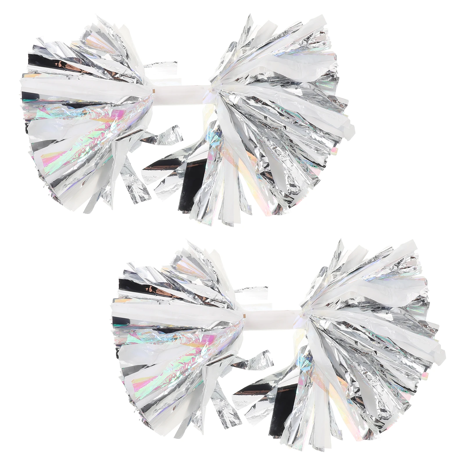 

2pcs Cheerleading Pom Lightweight Plastic With Baton Handle For Sports Dance Team Spirit Performance Celebration