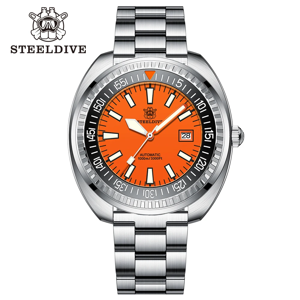 Steeldive SD1983 Men Watch 1000m Waterproof NH35 Movement Automatic Mechanical Wristwatches Ceramic Bezel Stainless Steel