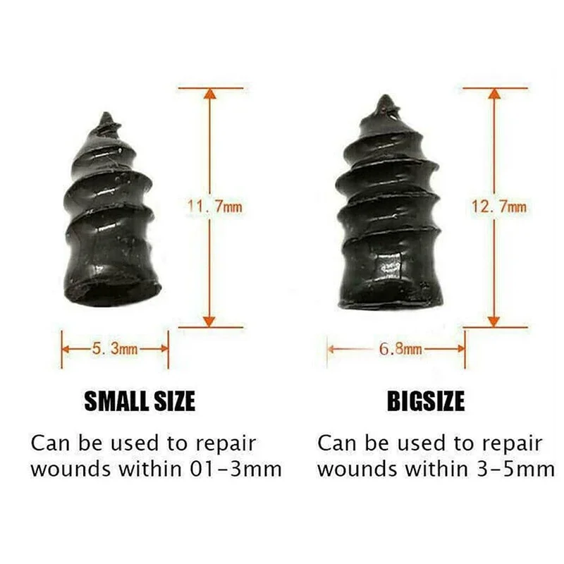 10/30Pcs Motorcycle Car Vacuum Tire Repair Nail Tool with Rubber Metal Fittings Auto Tyre Maintenance Car Service Tool