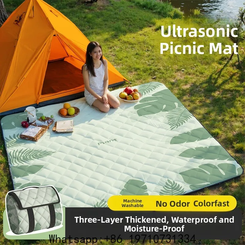 

Thickened Waterproof Outdoor Picnic Mat Portable Camping Tent Floor Mat Spring Tour Grass Cushion Ultrasonic Anti-moisture