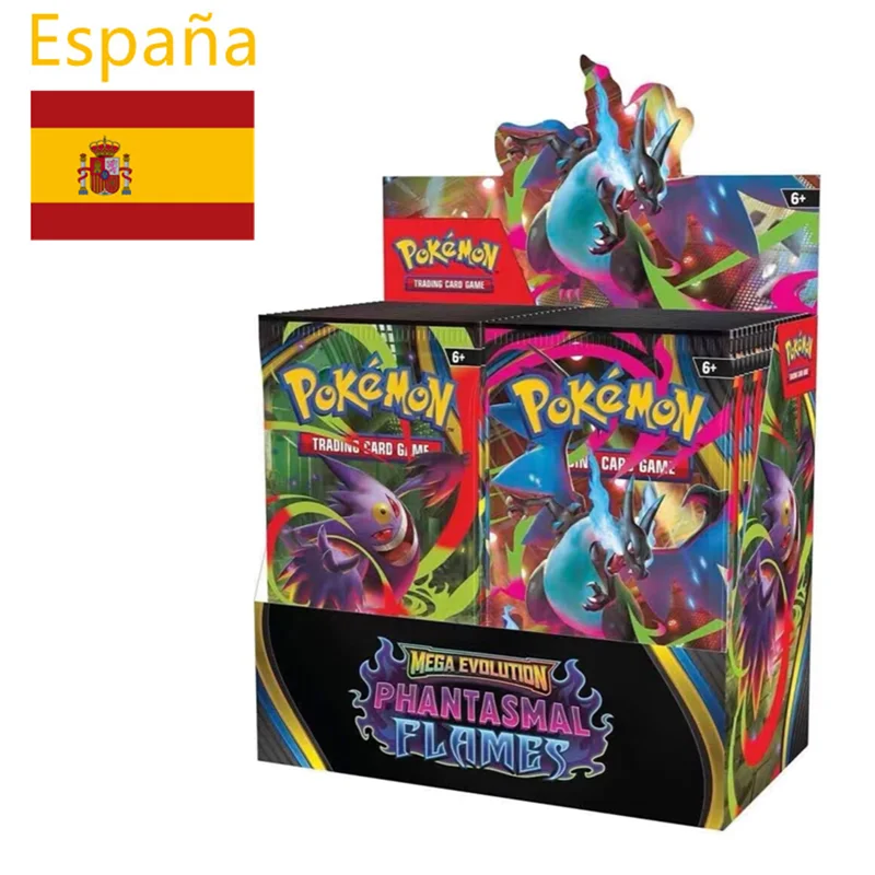 360Pcs Español Pokémon TCG: Scarlet & Violet 151 PHANTASMAL FLAMES Surging Sparks Evoving skies Flames Booster Box Pokemon Cards