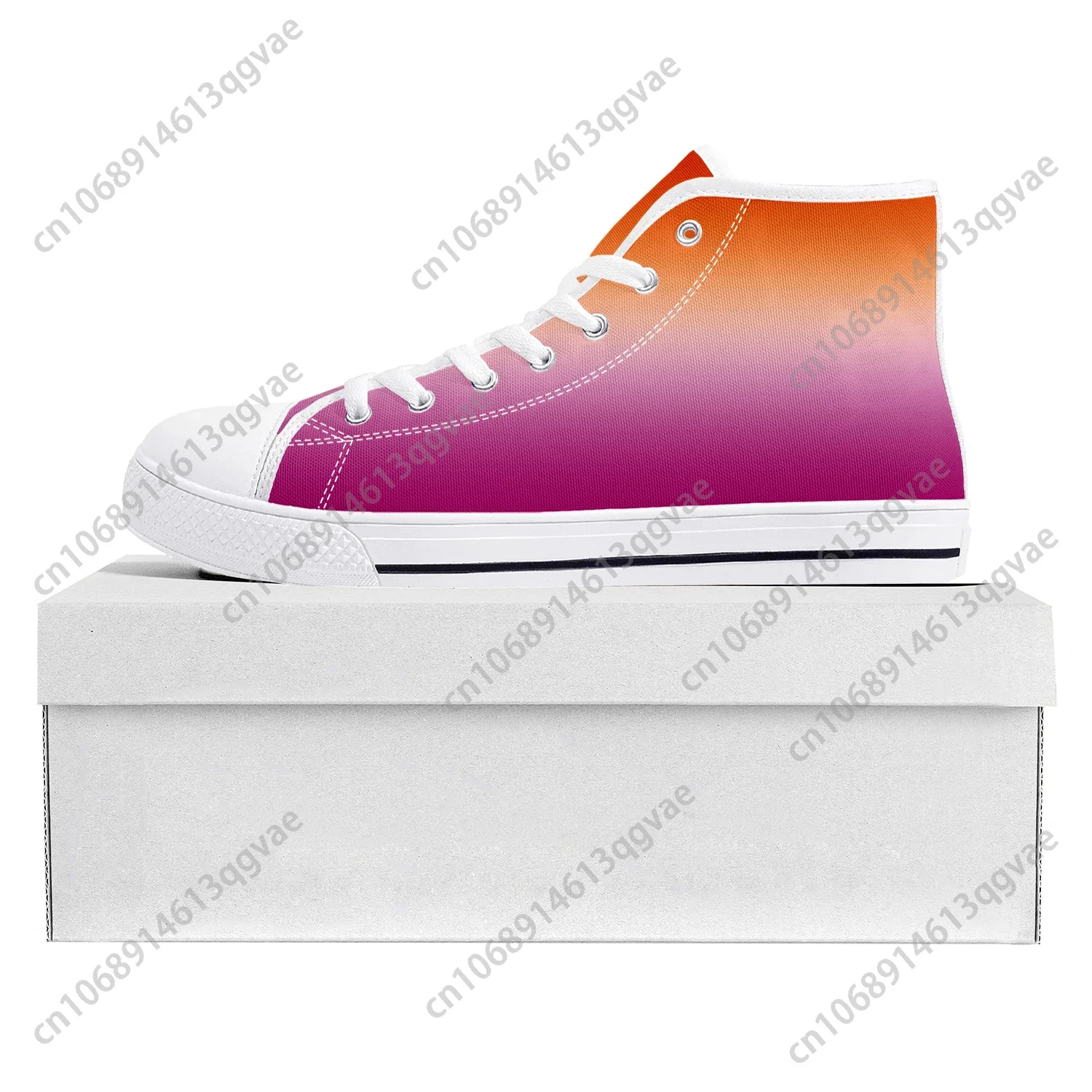 Lesbian Pride Design High Top High Quality Sneakers Mens Womens Teenager Canvas Sneaker Casual Couple Shoes Custom Made Shoe