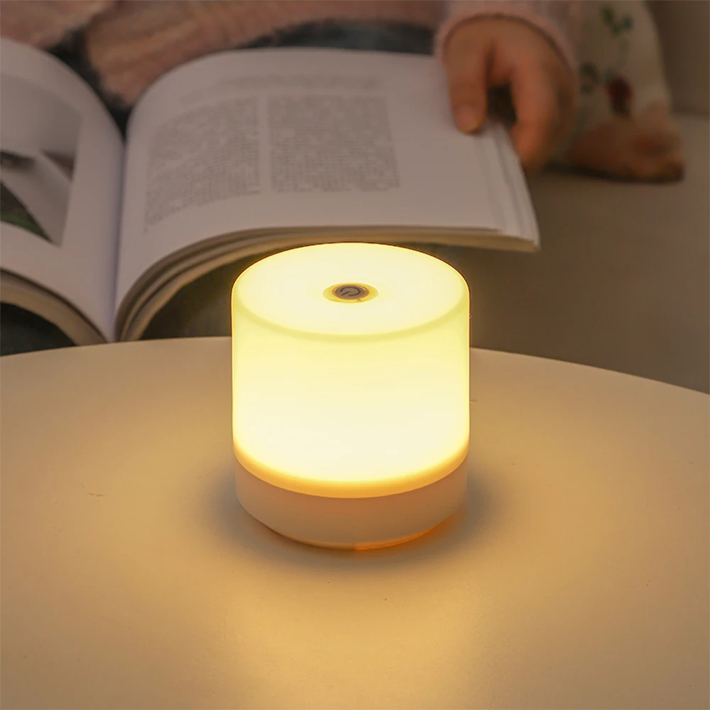 LED Night Lights Touch Dimming Plug-in Reading Led Table Lamp USB Dimmable For Bedroom Dormitory College Student Book Light