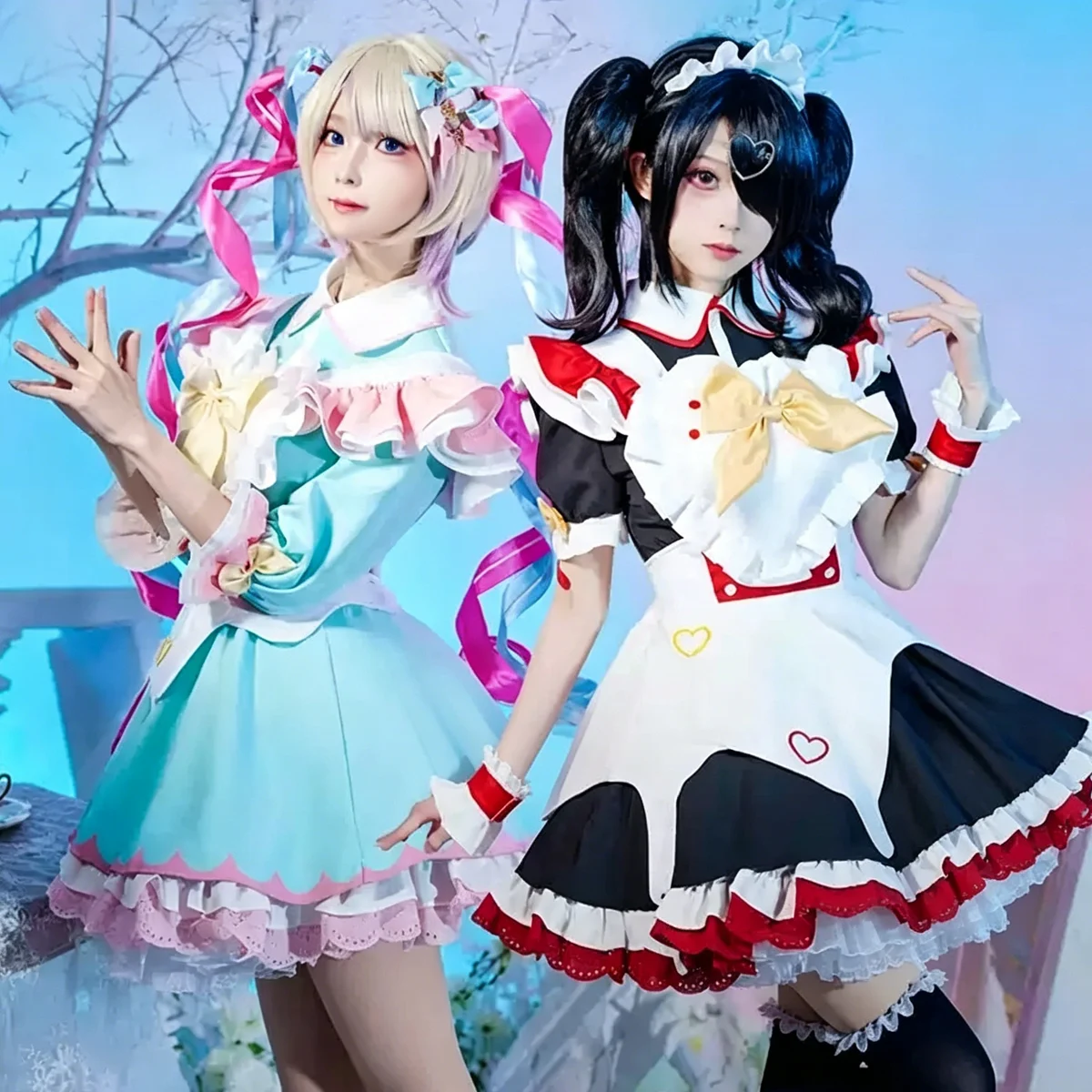 KAngel Cosplay Kostüm Ame-chan Dienstmädchen-Kleid Anime Needy Streamer Overload Kostüm Mädchen Halloween Party Outfit