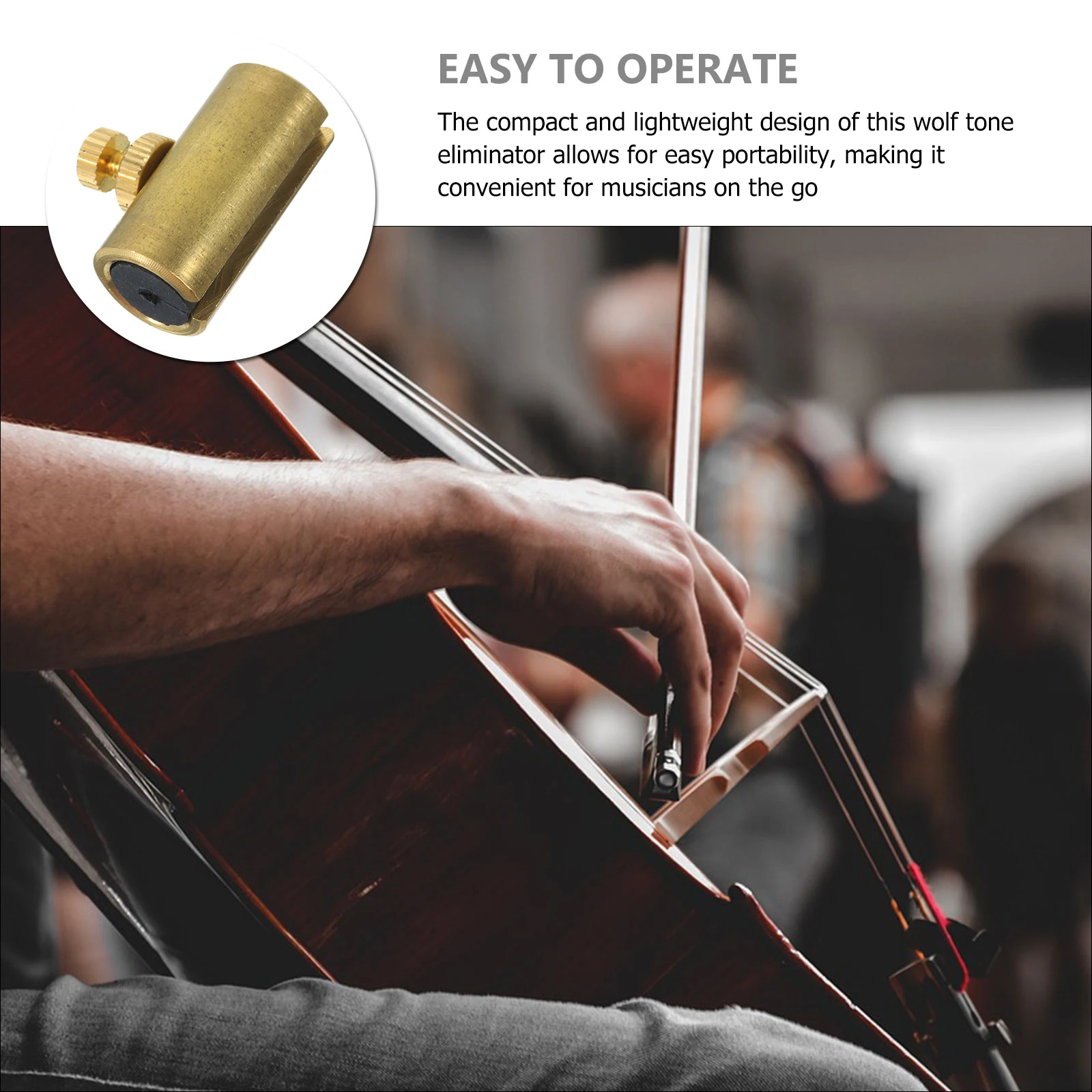 

Wolf Tone Violin Cello Bass Accessories Mute Suppressor Violin Supplies Metal Durable Lightweight Portable Easy
