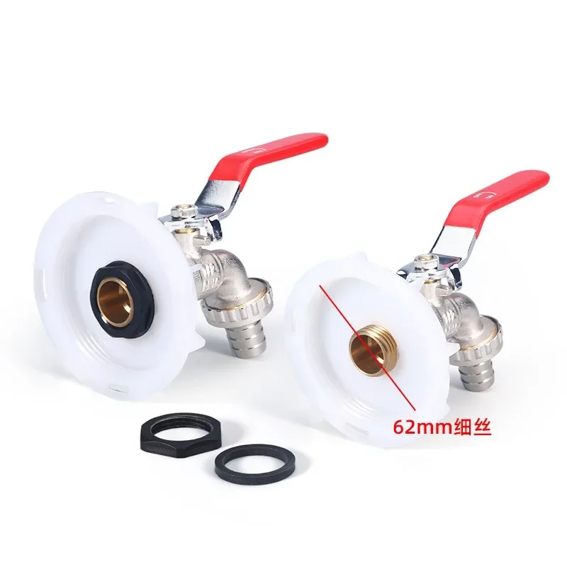yesS60X6 Thread IBC Tank Tap Adapter Nipple 1/2-way Garden Hose Quick Connect Faucet Brass/Alloy Tank Valve Fitting