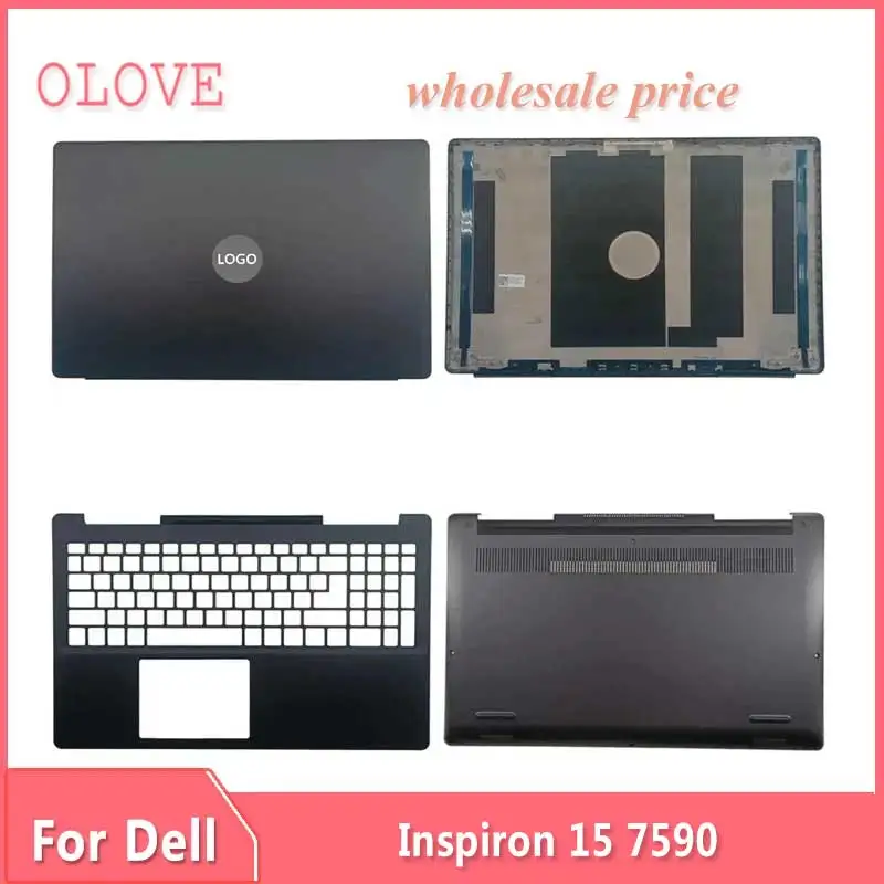 New Original For Dell Inspiron 15 7590 Laptop LCD Back Cover Front Bezel Upper Palmrest Bottom Base Case Keyboard Hinges