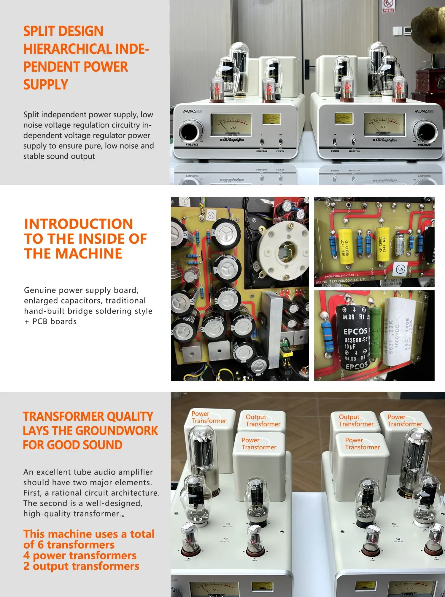 Strength Factory MONA 300B-845 High-End Professional Tube Power Amplifier 220V For Stage Entertainment And Leisure
