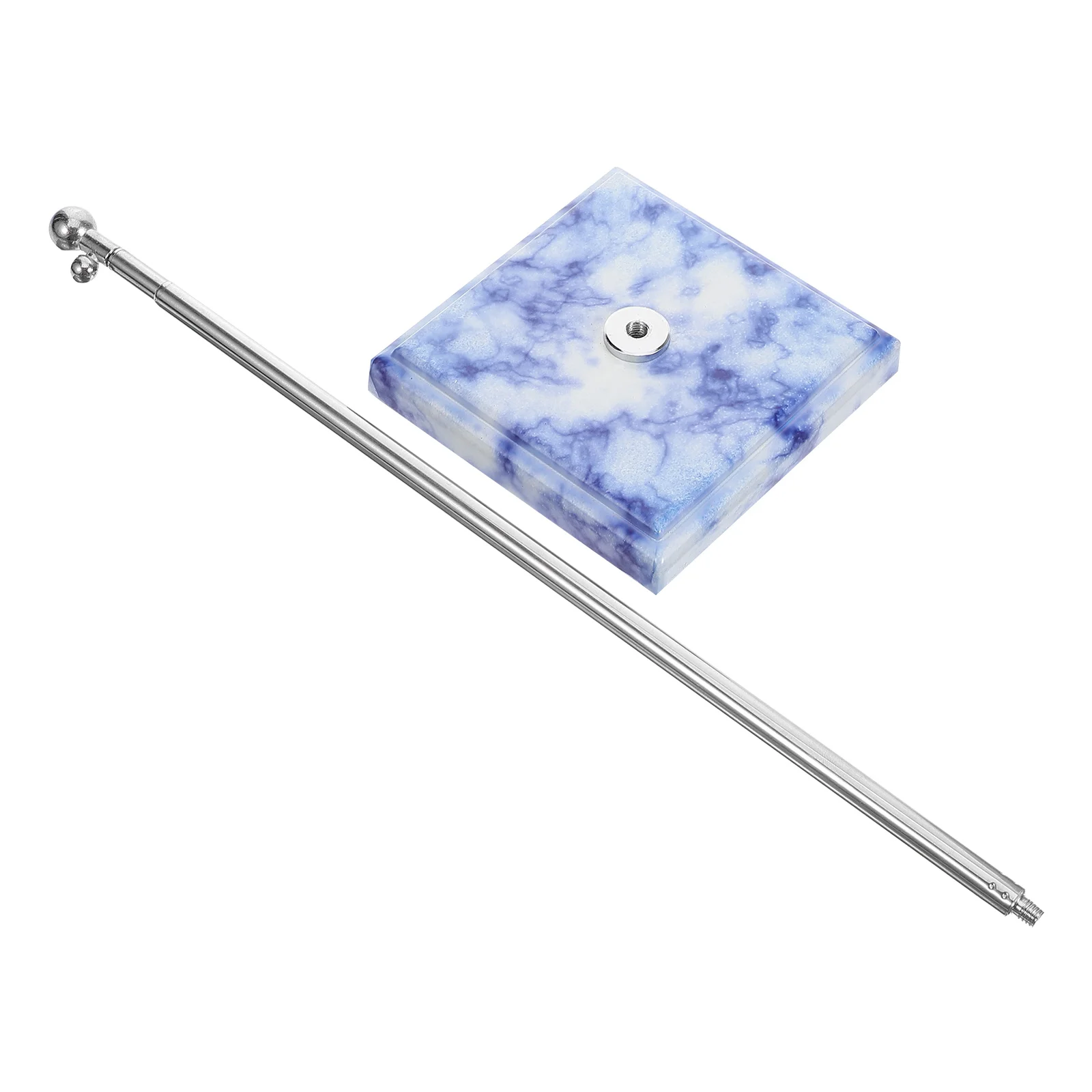 

Telescopic Desk Flag Pole Sturdy Holder White Color Table Runner Practical St for Home Parties Holidays Festivals desktop flag