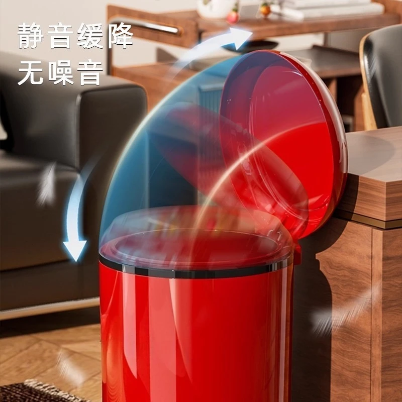 Foot Pedal Trash Can with Lid 7L Large Capacity Modern Waste Bin for Home Bathroom