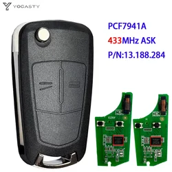 YOCASTY 736-743-A Fernbedienung Flip Auto Schlüssel PCF7941A 46 Chip 433MHz Für Opel Vauxhall Corsa D G4 Astra H Zafira B Holden Astra AH