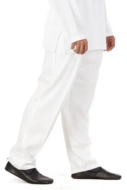 

IQRAH Male Linen Harem Pants White Color-Hajj Umrah 'S Trousers