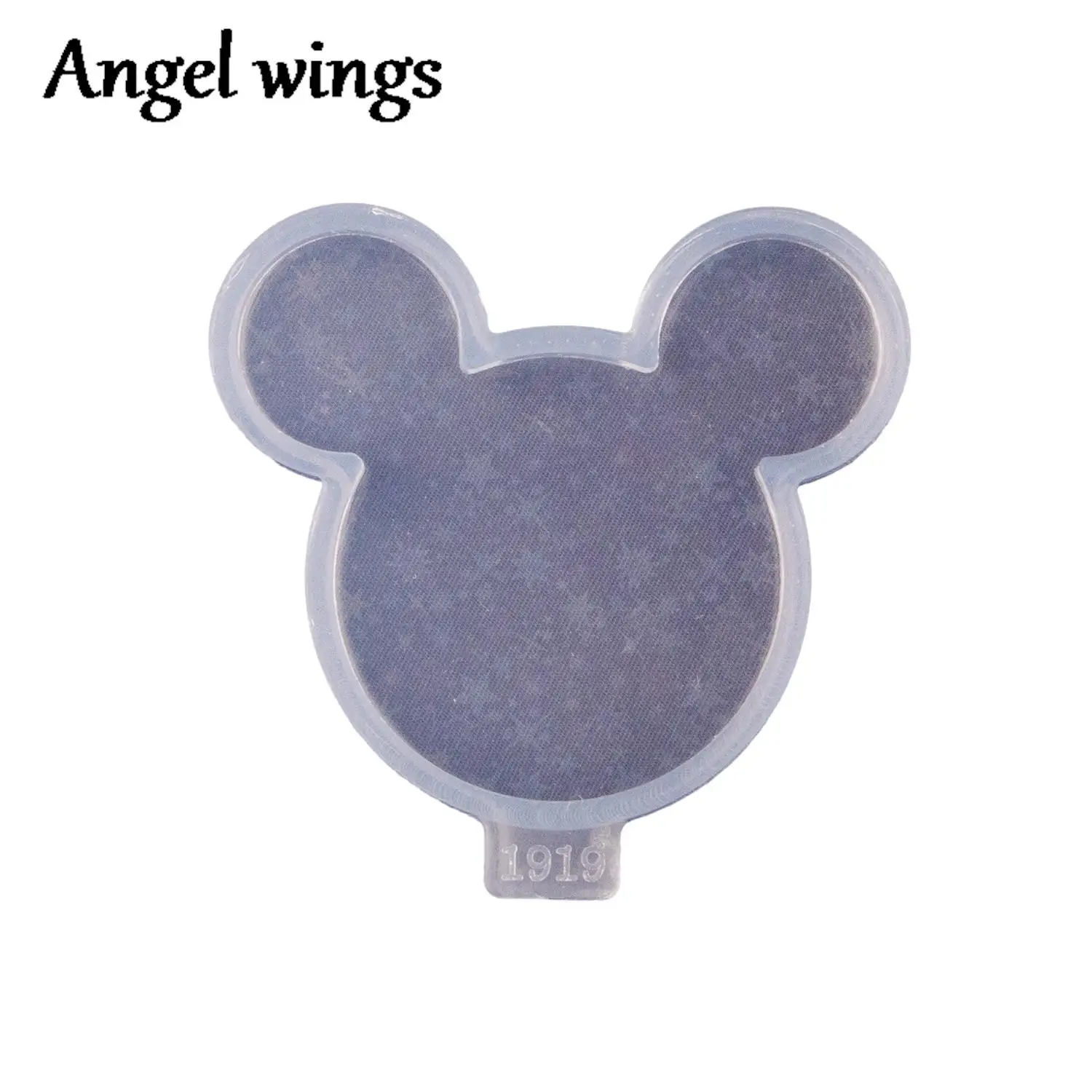 DY1917 1.96inch Mouse Ears Phone Grip Badge Reel Badge Buddy Silicone Resin Mold, Chocolate Fondant Sugarcraft Cake Molds