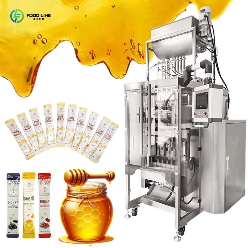 Auto Multi Lane Sachet Packing Multi Lane Track Ketchup Liquid Sachet Packaging Machines Multi lane Honey Sachet Packing Machine