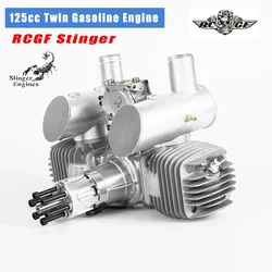 RCGF STINGER 125CC TWIN 2 Cycle Piston Valve Type Gasoline Engine Support 2710 2708 2711 2808 For RC UAV Airplane Fixed-Wing