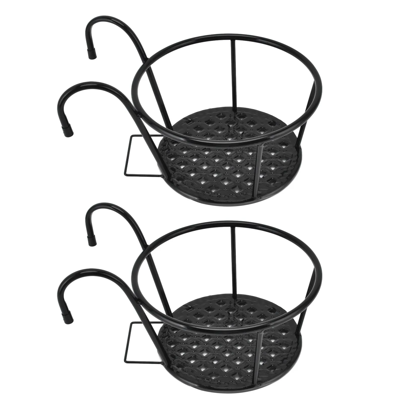 

2pcs Hanging Planters Basket Multipurpose Iron Art Hanging Railing Plant Holder for Patio Balcony Porch Hanging,Planters,Basket