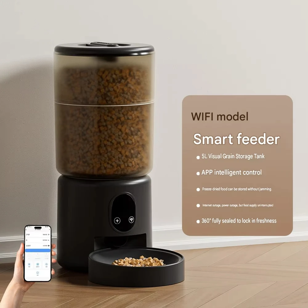 WiFi Smart Collapsible Pet Feeder: 4L Automatic Cat & Dog Food Dispenser with Charging, App & Remote Timed Feeding