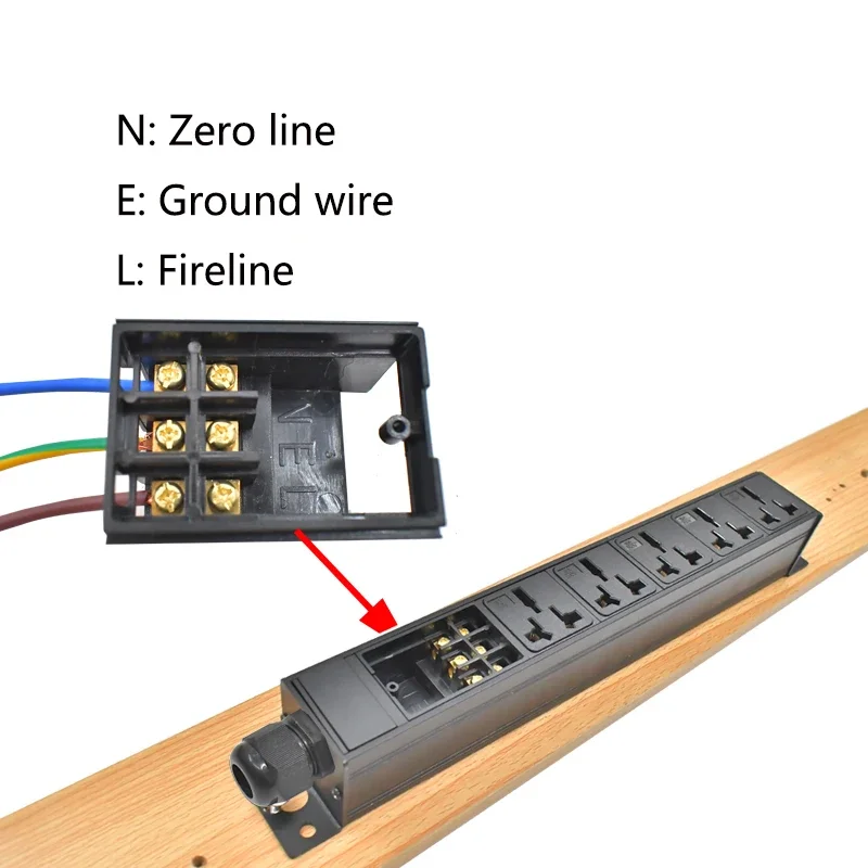 PDU power board network cabinet rack wall desktop bottom 1-9AC 16 A universal socket with junction box wireless socket