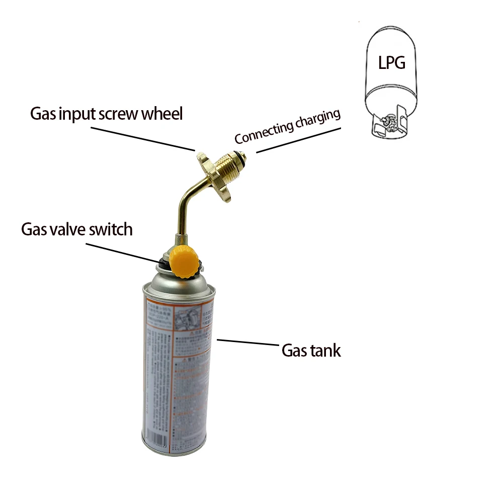 1Pc Gas Tank Charging Valve Refill Direct Connector Adapter Butane Cylinder Gas Refill Adapter For Outdoor Picnic Gas Filling