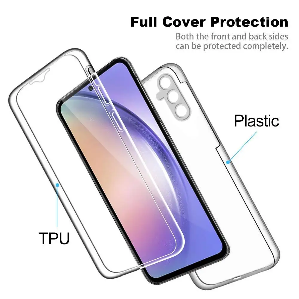 360° Double-Sided Case For Samsung Galaxy A14 A24 A34 A54 A12 A22 A32 A42 A52 A72 A82 A21 A21S A31 A51 A71 A81 A13 A23 A53 A73