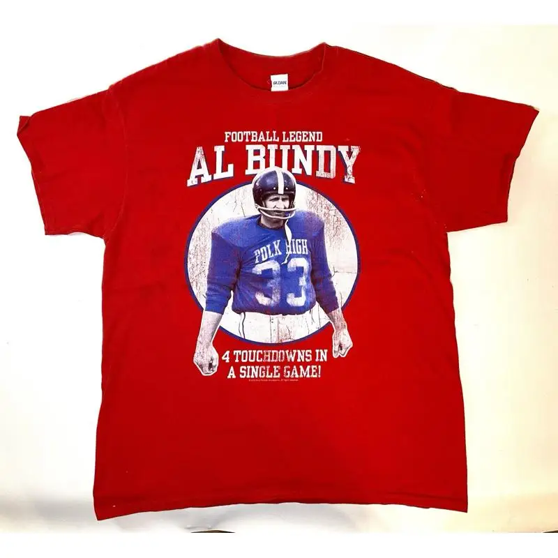 Vintage Football Legend Al Bundy Mens Cotton Large Red T shirt 2016