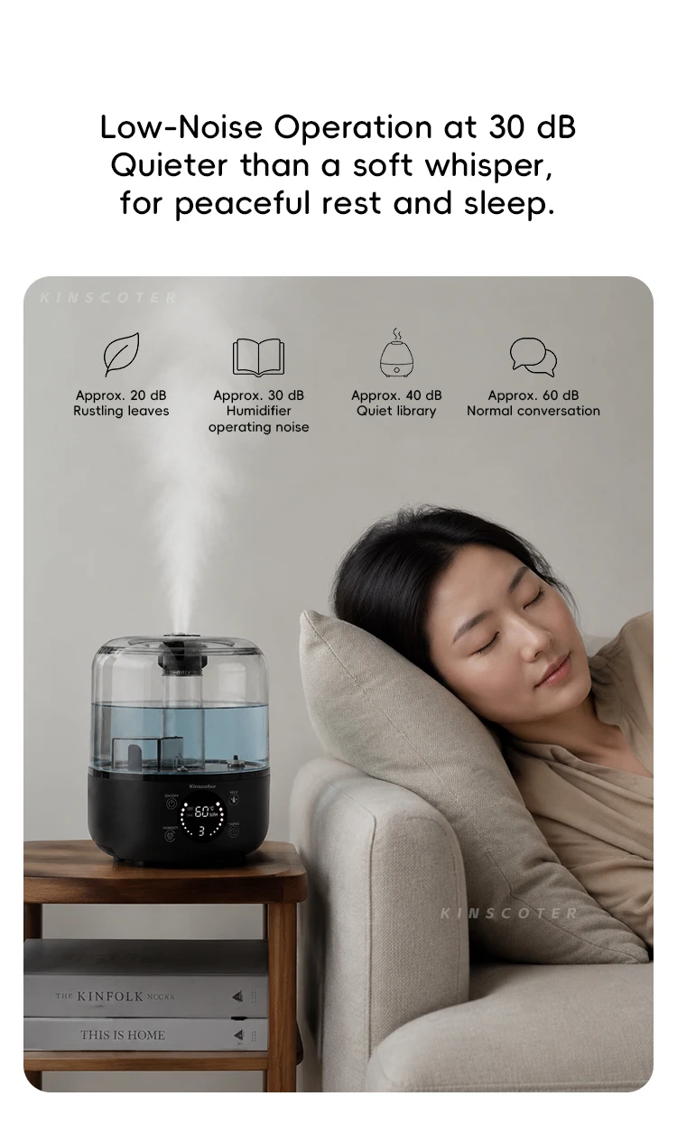Kinscoter 3L Luftbefeuchter Professioneller Großraum-Luftbefeuchter für Zuhause Tisch-Wassernebel-Diffusor mit Fernbedienung – Detail 13